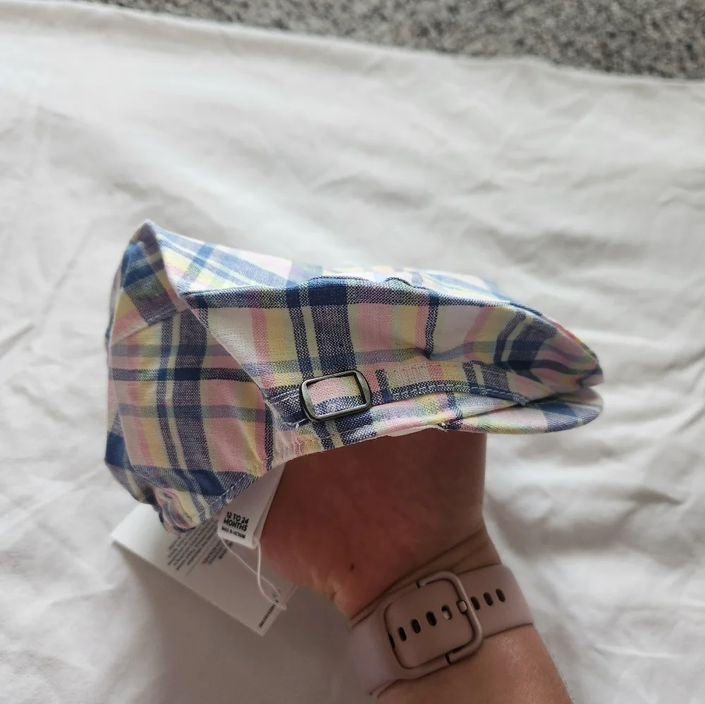 Janie and Jack Gingham Driver Cap